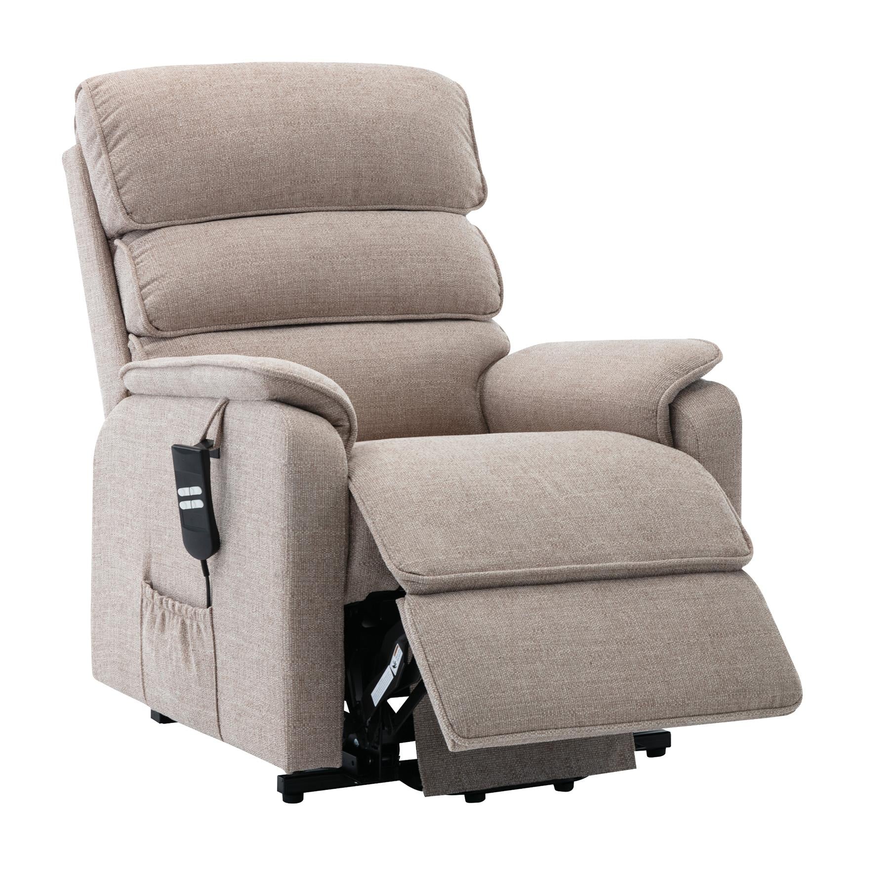 Henley Riser Recliner Mobility Chair, Dual Motor, Heat & Massage in Lisbon Wheat - Clearance - Minor Damage