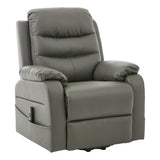 Brampton Riser Recliner Mobility Chair in Cinder Grey Plush Faux Leather