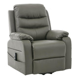 Brampton Riser Recliner Mobility Chair in Cinder Grey Plush Faux Leather