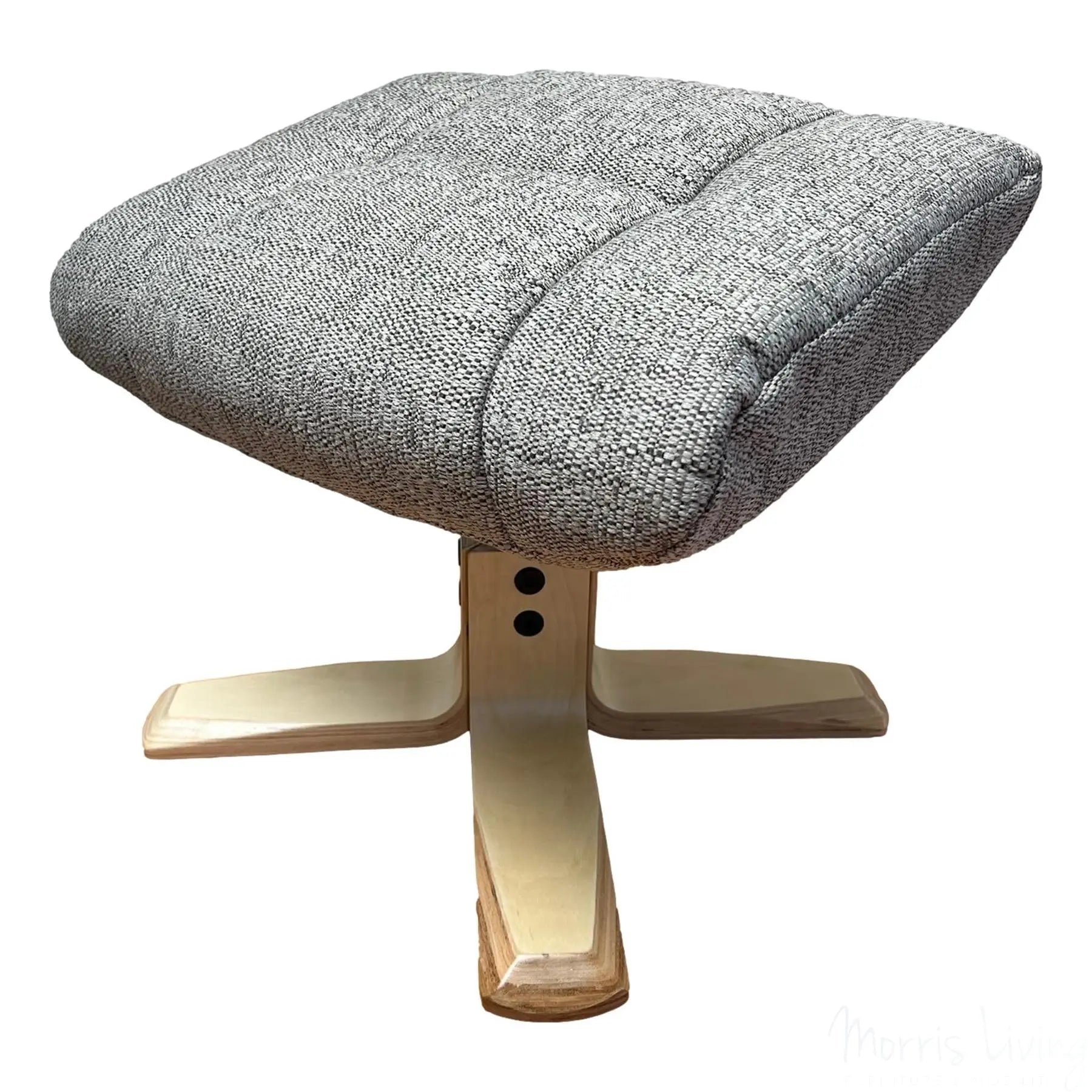 Cairo Mocha Footstool with Pale Wood Legs, Foot Stool Only Morris Living