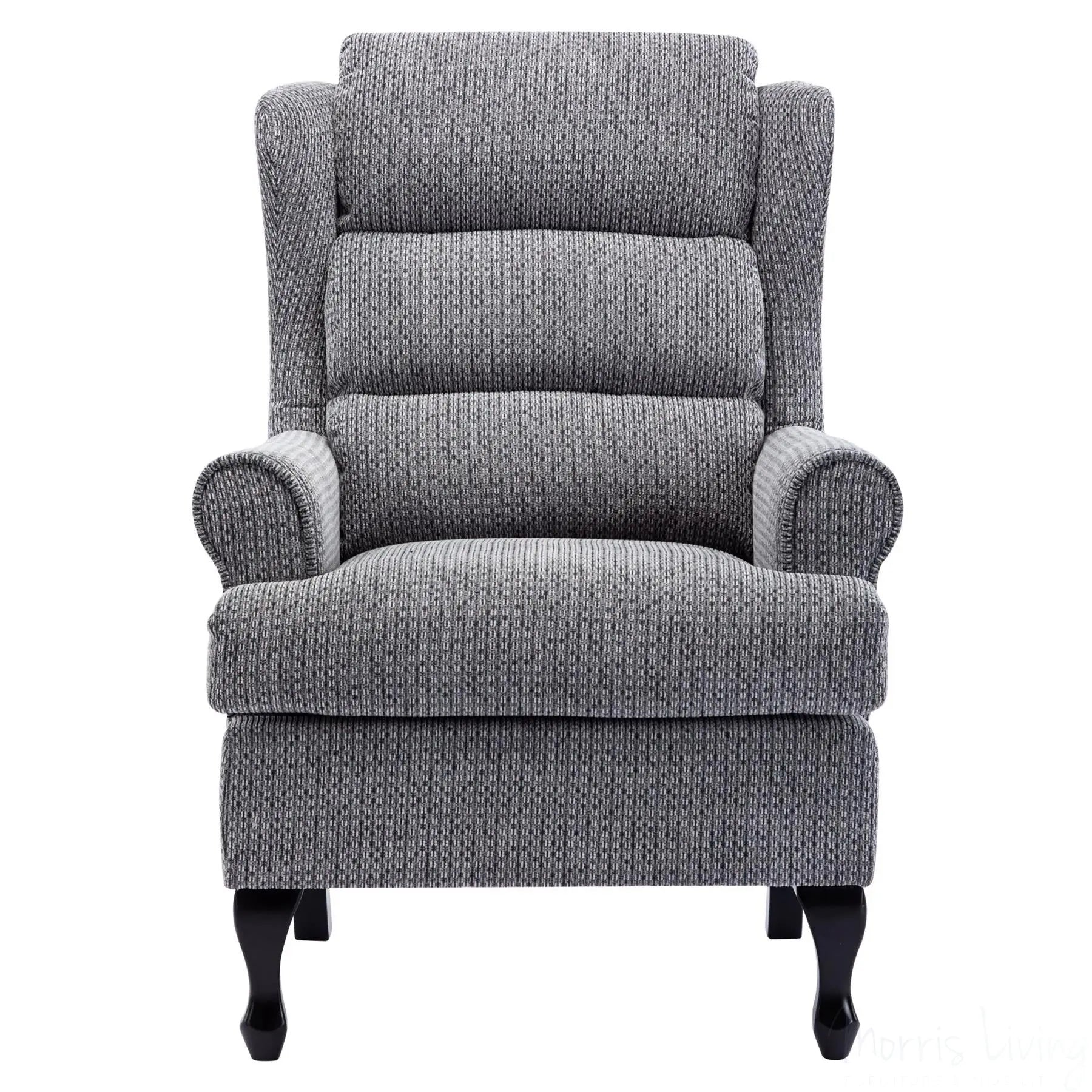 Hamilton Fireside Chair in Lake Blue Fabric - 20.5" Height - Orthopedic Chair Morris Living