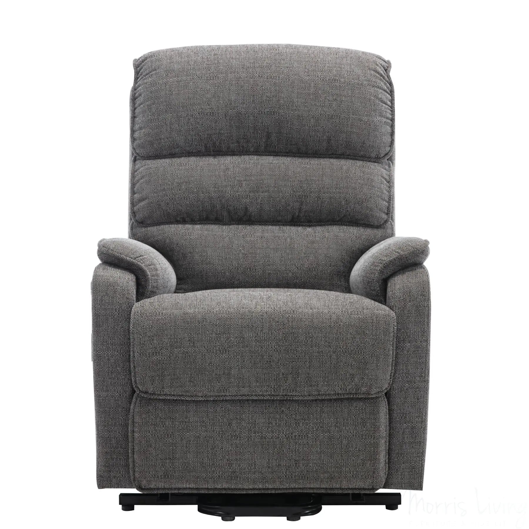 Henley Riser Recliner Mobility Chair, Dual Motor, Heat & Massage in Lisbon Grey Fabric Morris Living