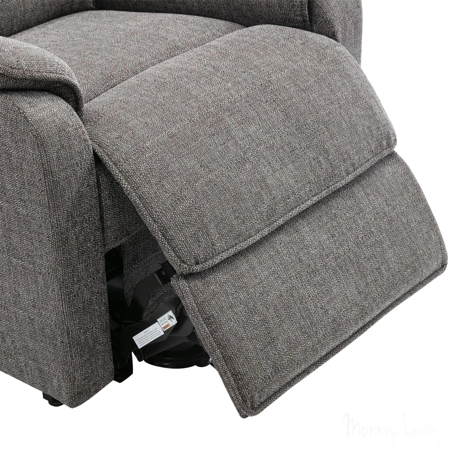 Henley Riser Recliner Mobility Chair, Dual Motor, Heat & Massage in Lisbon Grey Fabric Morris Living