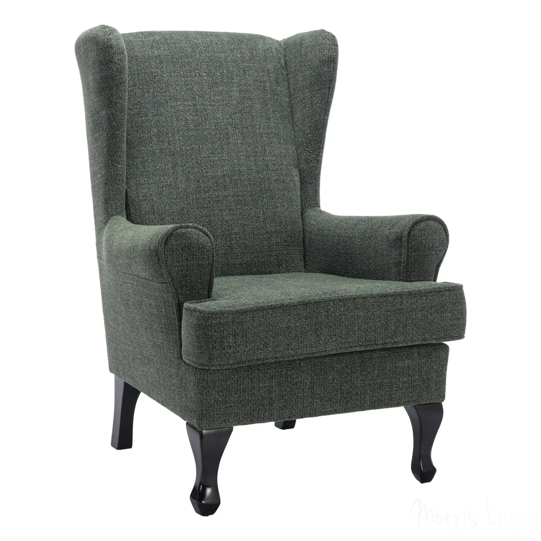 Nelson Fireside Chair in Fern Fabric - 18.5" Height - Orthopedic Chair Morris Living