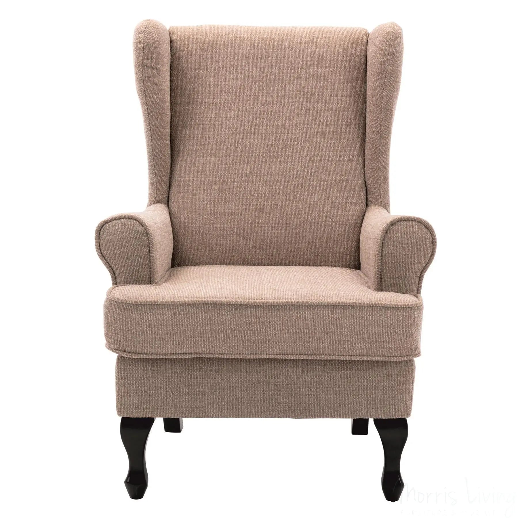 Nelson Fireside Chair in Wheat Fabric - 18.5" Height - Orthopedic Chair Morris Living