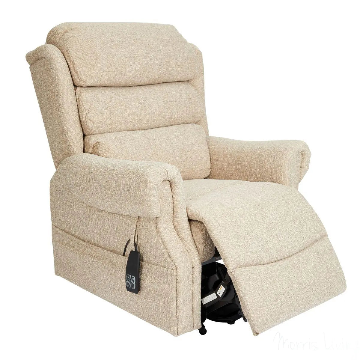 Salisbury Dual Motor Riser Recliner Arm Chair In Lisbon Wheat Fabric - Mobility Chair Morris Living