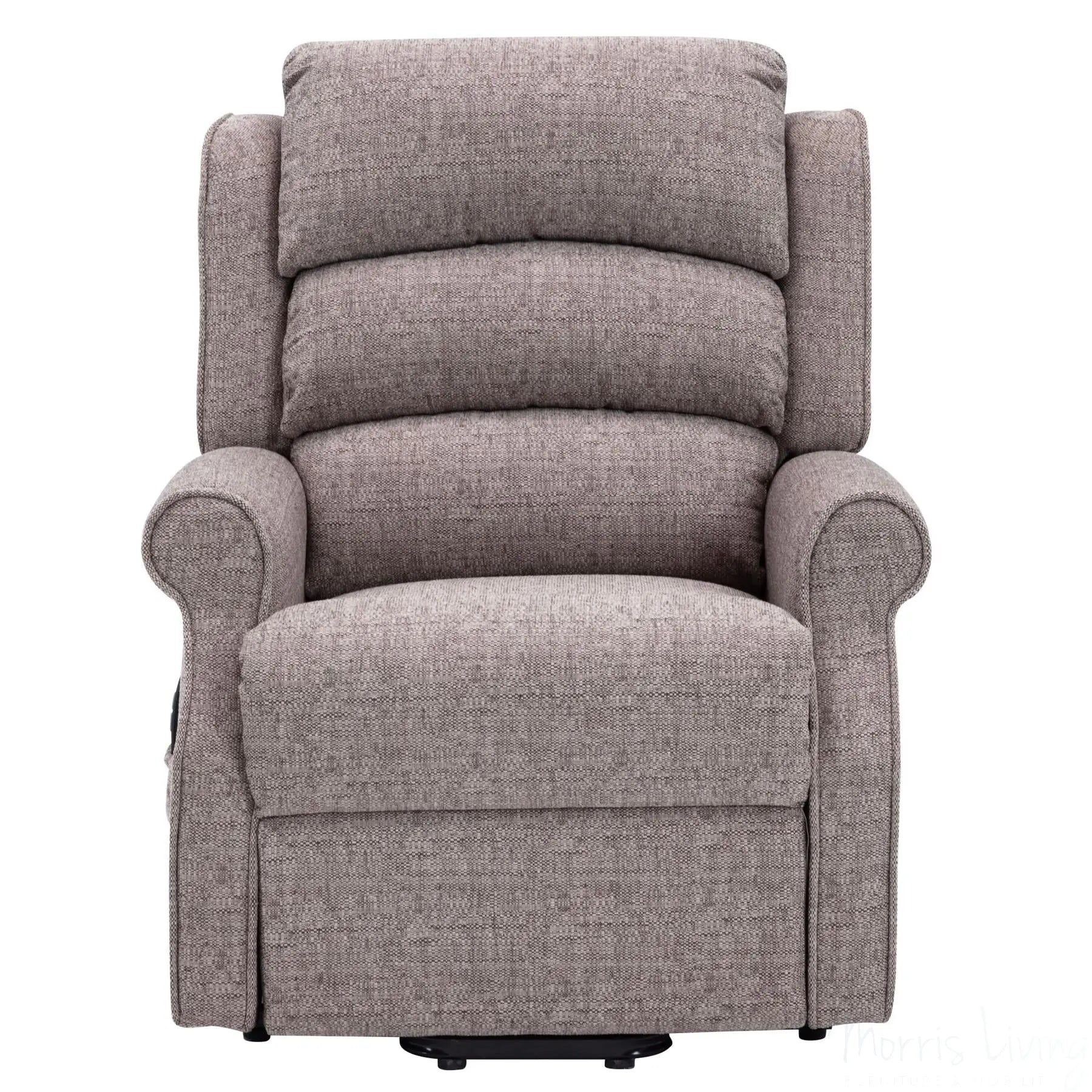 The Perth - Dual Motor Riser Recliner Mobility Chair in Lisbon Mocha Fabric - Clearance Morris Living