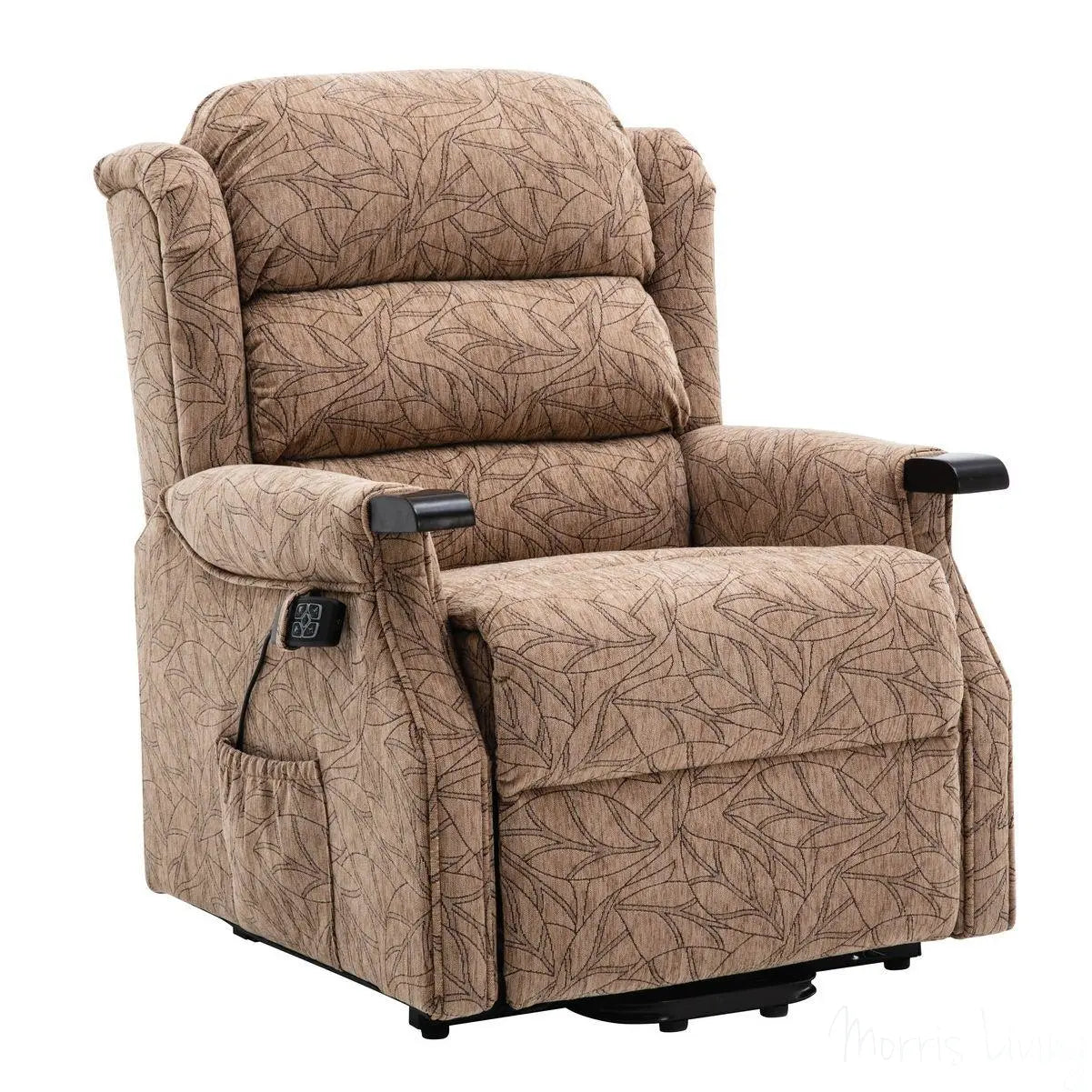 The Warminster Dual Motor Riser Recliner Mobility Chair in Cocoa Fabric - Refurbished Morris Living