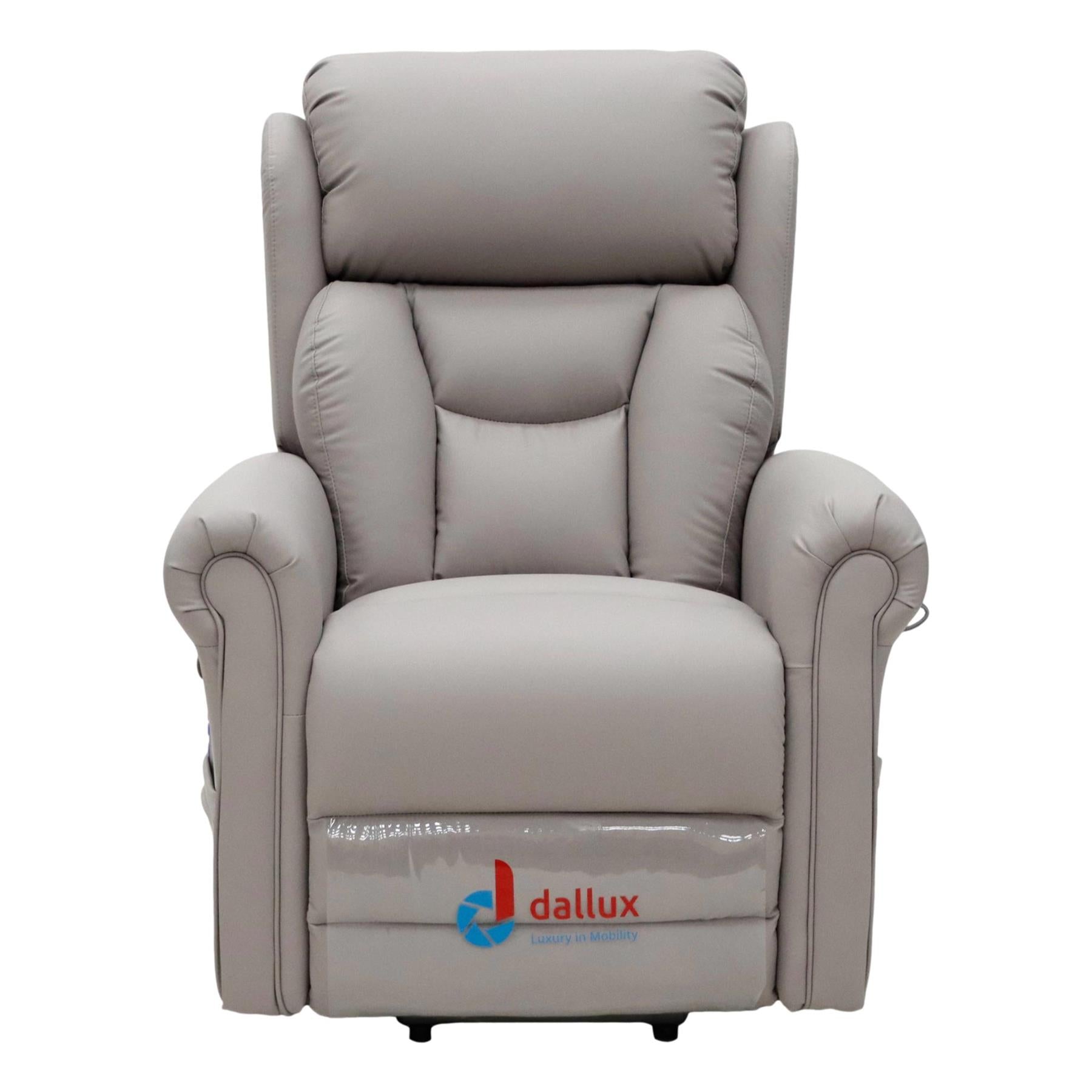 Nevis Healthcare – Triple Motor Riser Recliner Mobility Chair in Pebble 4-Way Stretch Faux Leather