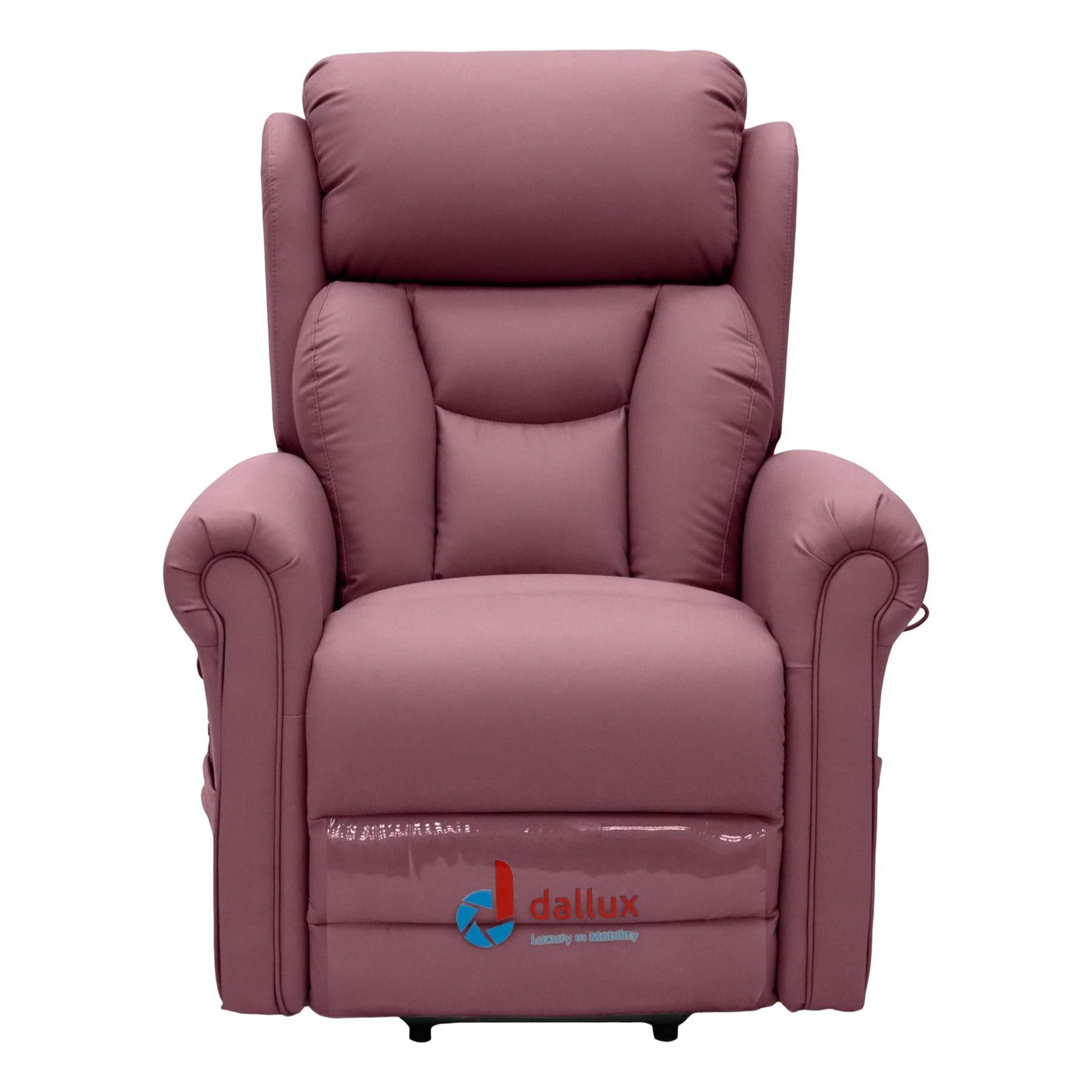 Nevis Healthcare – Triple Motor Riser Recliner Mobility Chair in Petal 4-Way Stretch Faux Leather