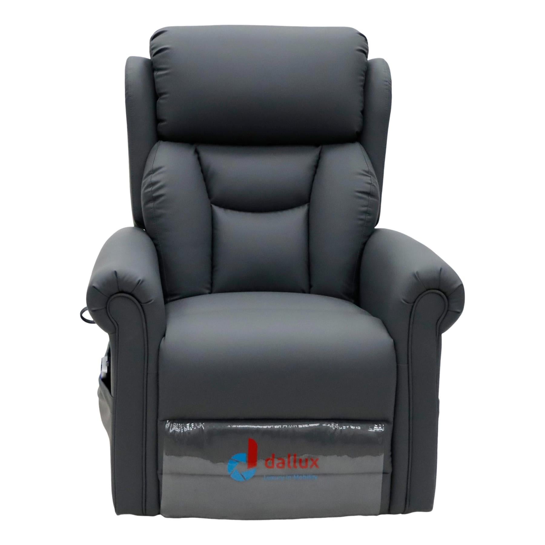 Nevis Healthcare – Triple Motor Riser Recliner Mobility Chair in Slate 4-Way Stretch Faux Leather