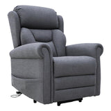 Nevis Standard – Dual Motor Riser Recliner Mobility Chair in Grey Fabric