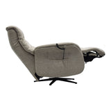 Boston Swivel Riser Recliner Chair in Natural Fabric - thumbnail 5