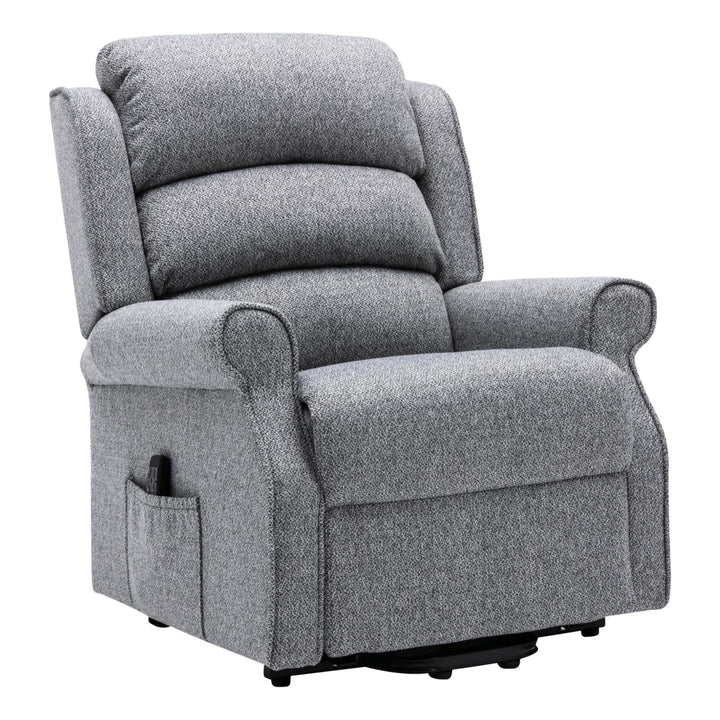 The Andover Dual Motor Riser Recliner Mobility Lift Chair in Stylish Grey Fabric - image 1