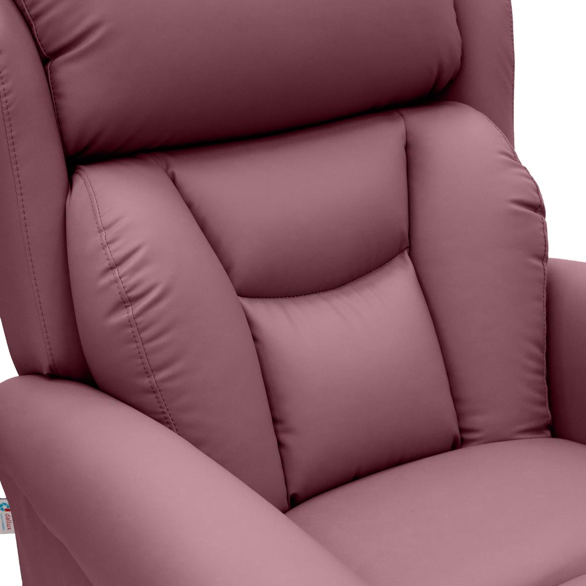 Nevis Healthcare – Triple Motor Riser Recliner Mobility Chair in Petal 4-Way Stretch Faux Leather