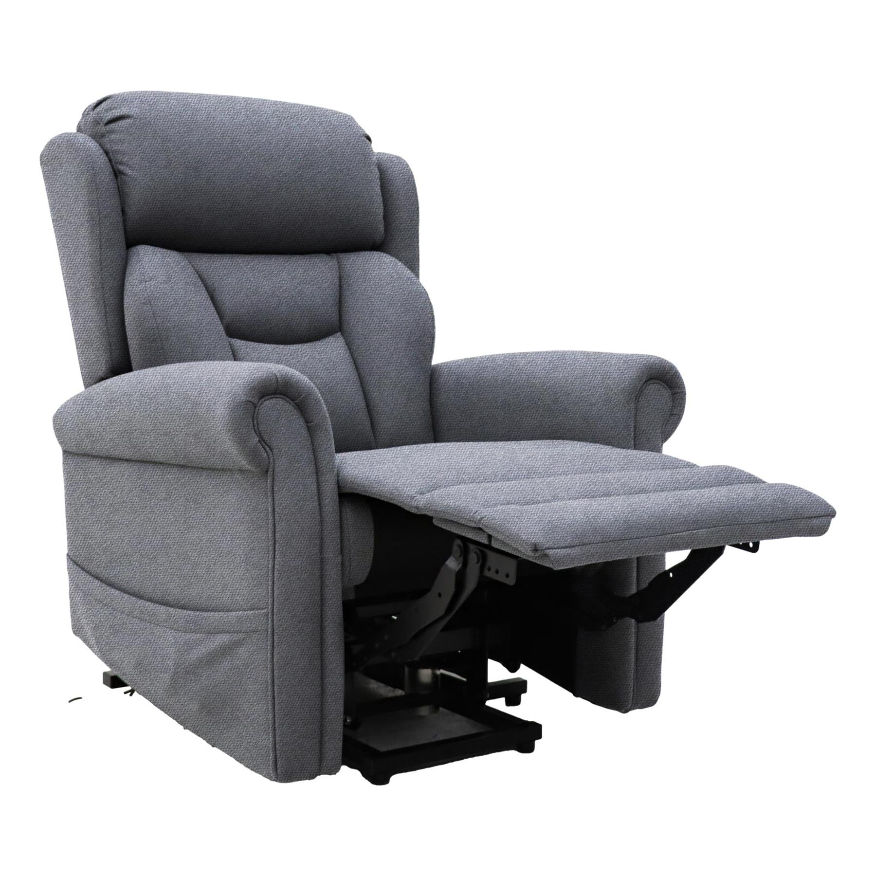 Nevis Standard – Triple Motor Riser Recliner Mobility Chair in Grey Fabric