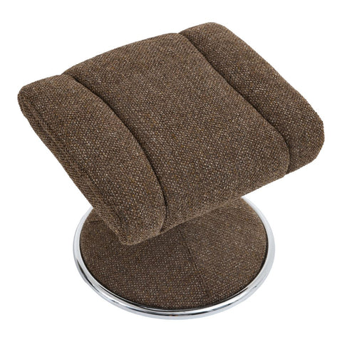 Sahara Swivel Recliner and Footstool in Espresso Fabric - image 6