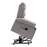 The Andover Dual Motor Riser Recliner Mobility Lift Chair - Stylish Linen Fabric - thumbnail 6