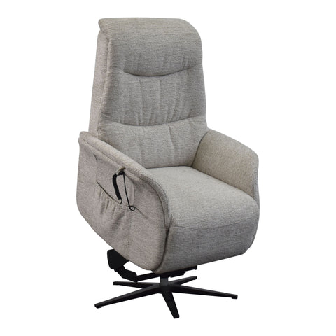 Boston Swivel Riser Recliner Chair in Natural Fabric - image 7