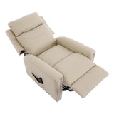 The Brooklyn Dual Motor Riser Recliner in Premium Stone Leather - thumbnail 4