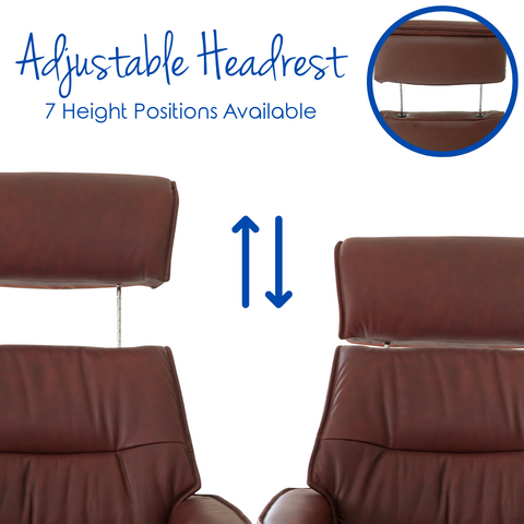 The Newton Swivel Recliner Chair & Matching Footstool – Chestnut Leather - Refurbished - image 3