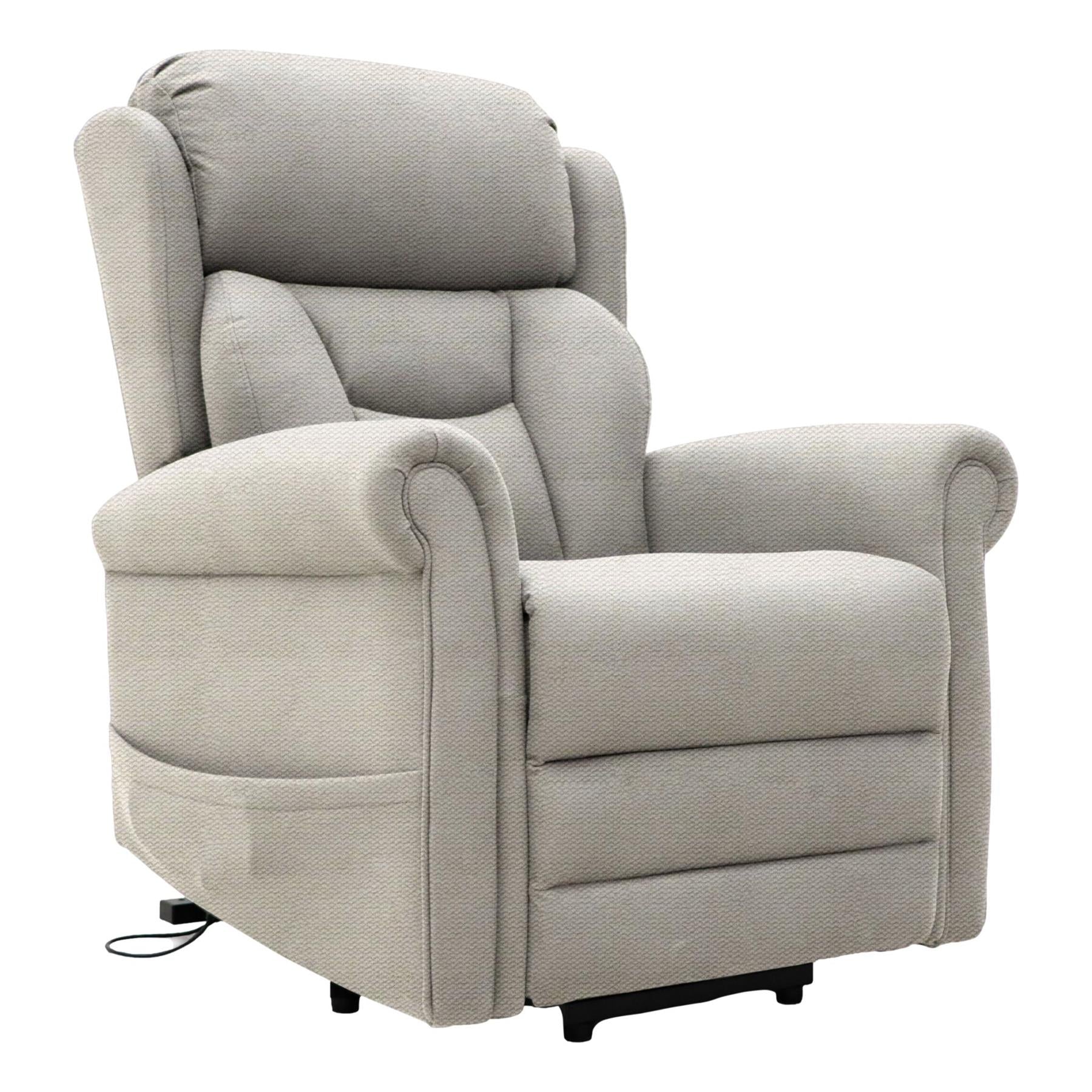 Nevis Standard – Dual Motor Riser Recliner Mobility Chair in Cream Fabric