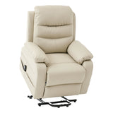 Brampton Riser Recliner Mobility Chair in Mushroom Plush Faux Leather - thumbnail 3