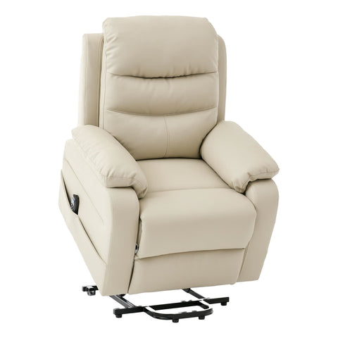 Brampton Riser Recliner Mobility Chair in Mushroom Plush Faux Leather - image 3