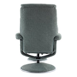 The Biarritz - Swivel Recliner Chair & Matching Footstool in Lisbon Teal Fabric - thumbnail 9