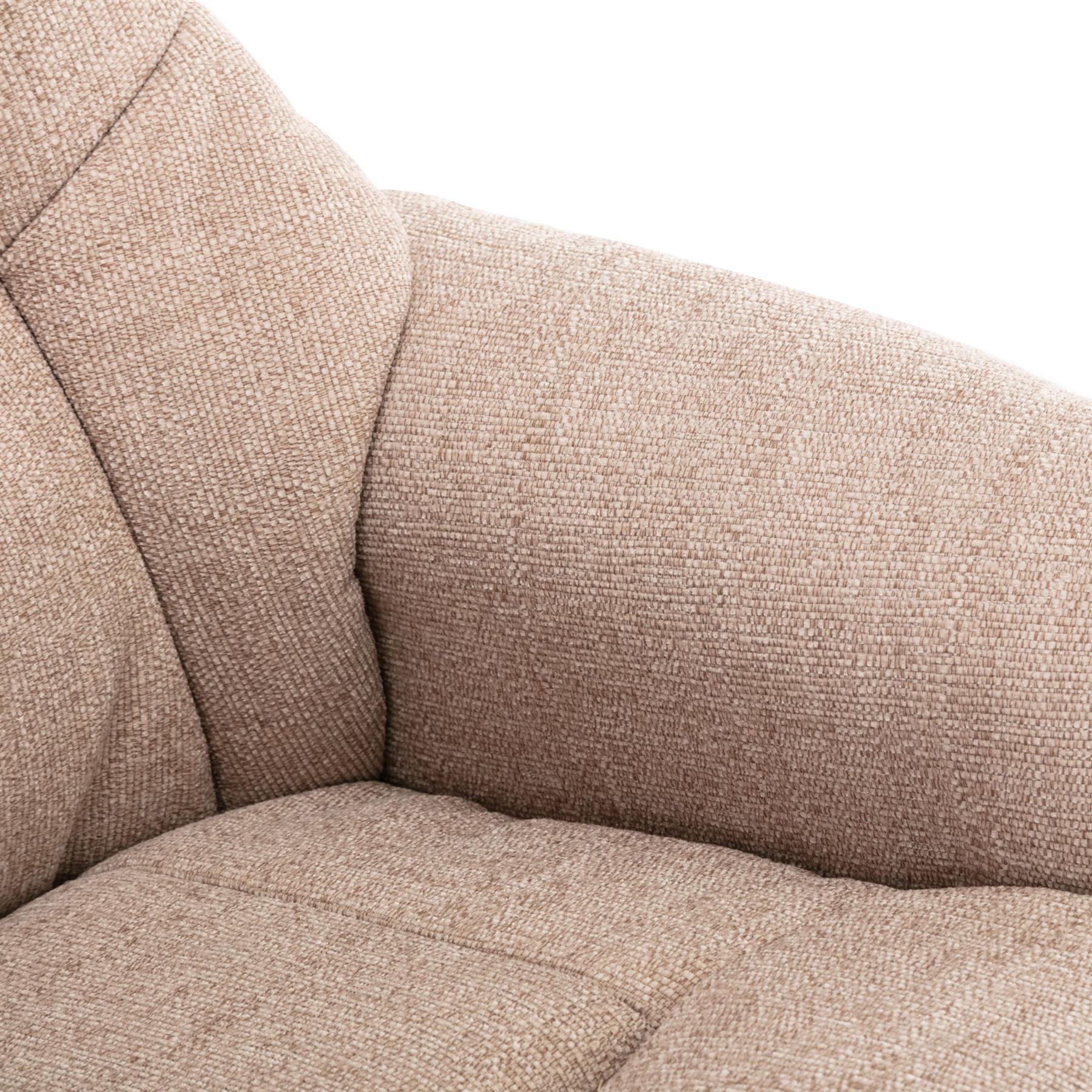Cairo Swivel Recliner Chair & Footstool in Wheat Lisbon Fabric - Refurbished Sale