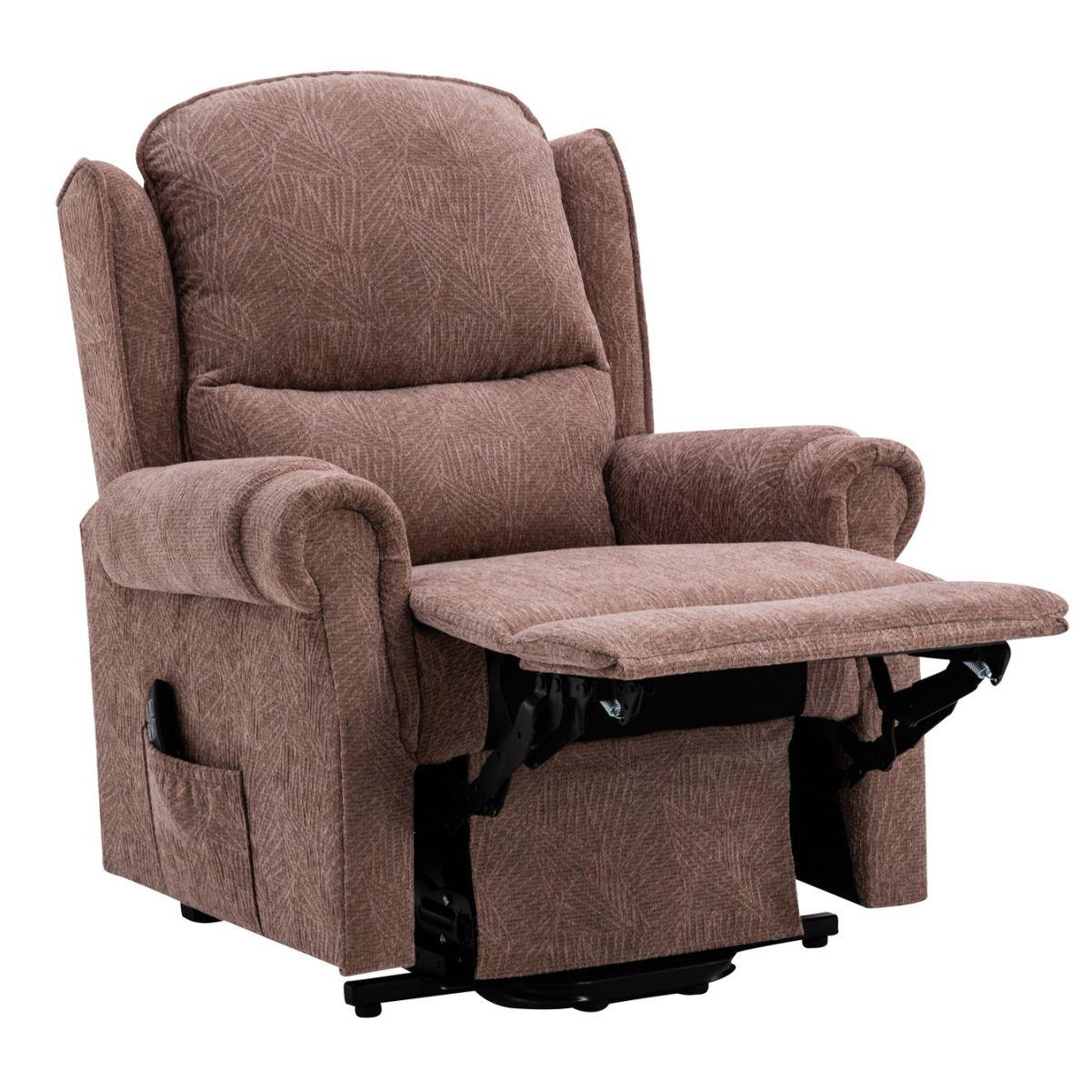 Winchester Dual Motor Riser Recliner Mobility Chair in Mink Fabric - Refurbished