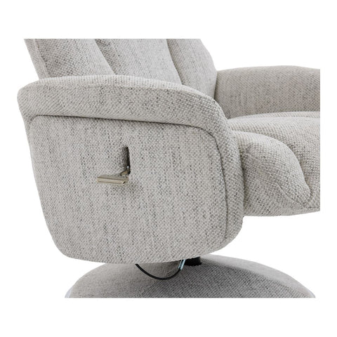 Sahara Swivel Recliner and Footstool in Dove Fabric - image 6