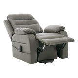 Brampton Riser Recliner Mobility Chair in Cinder Grey Plush Faux Leather - thumbnail 6
