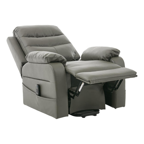 Brampton Riser Recliner Mobility Chair in Cinder Grey Plush Faux Leather - image 6