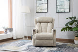 Denmark Dual Motor Riser Recliner Ergonomic Arm Chair Cream Fabric - Refurbished