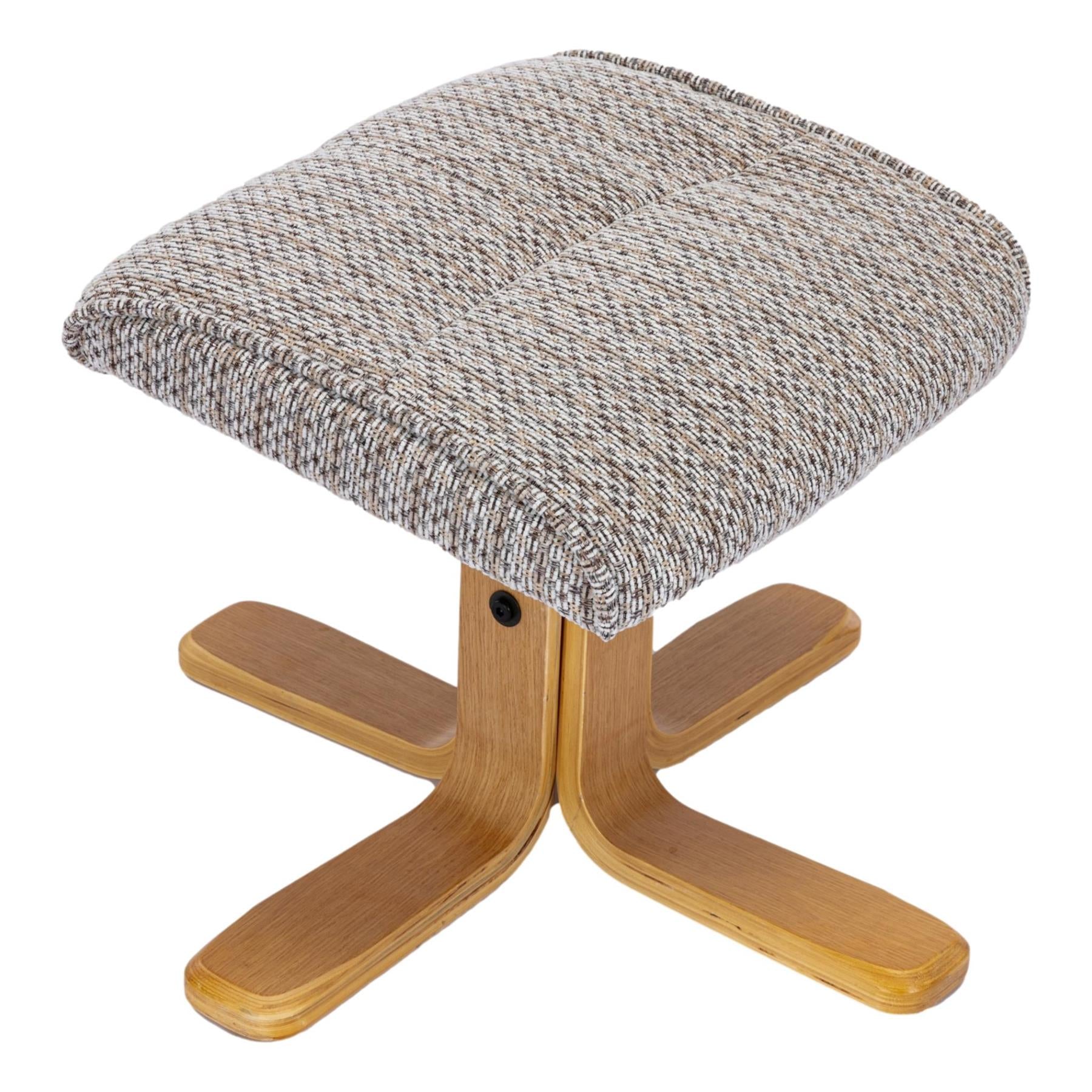 The Alexandria Swivel Recliner Chair & Footstool - Heat & Massage - Wheat Fabric - Refurbished