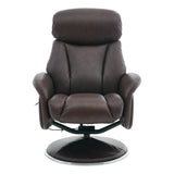 Sahara Swivel Recliner in Russet Leather - thumbnail 8
