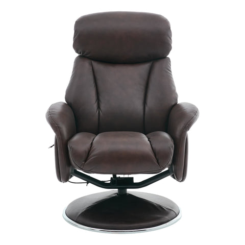 Sahara Swivel Recliner in Russet Leather - image 8