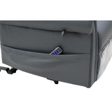 Nevis Healthcare – Triple Motor Riser Recliner Mobility Chair in Slate 4-Way Stretch Faux Leather - thumbnail 7