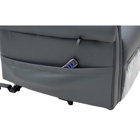 Nevis Healthcare – Triple Motor Riser Recliner Mobility Chair in Slate 4-Way Stretch Faux Leather - image 7