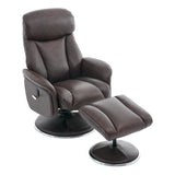 Sahara Swivel Recliner in Russet Leather - thumbnail 1