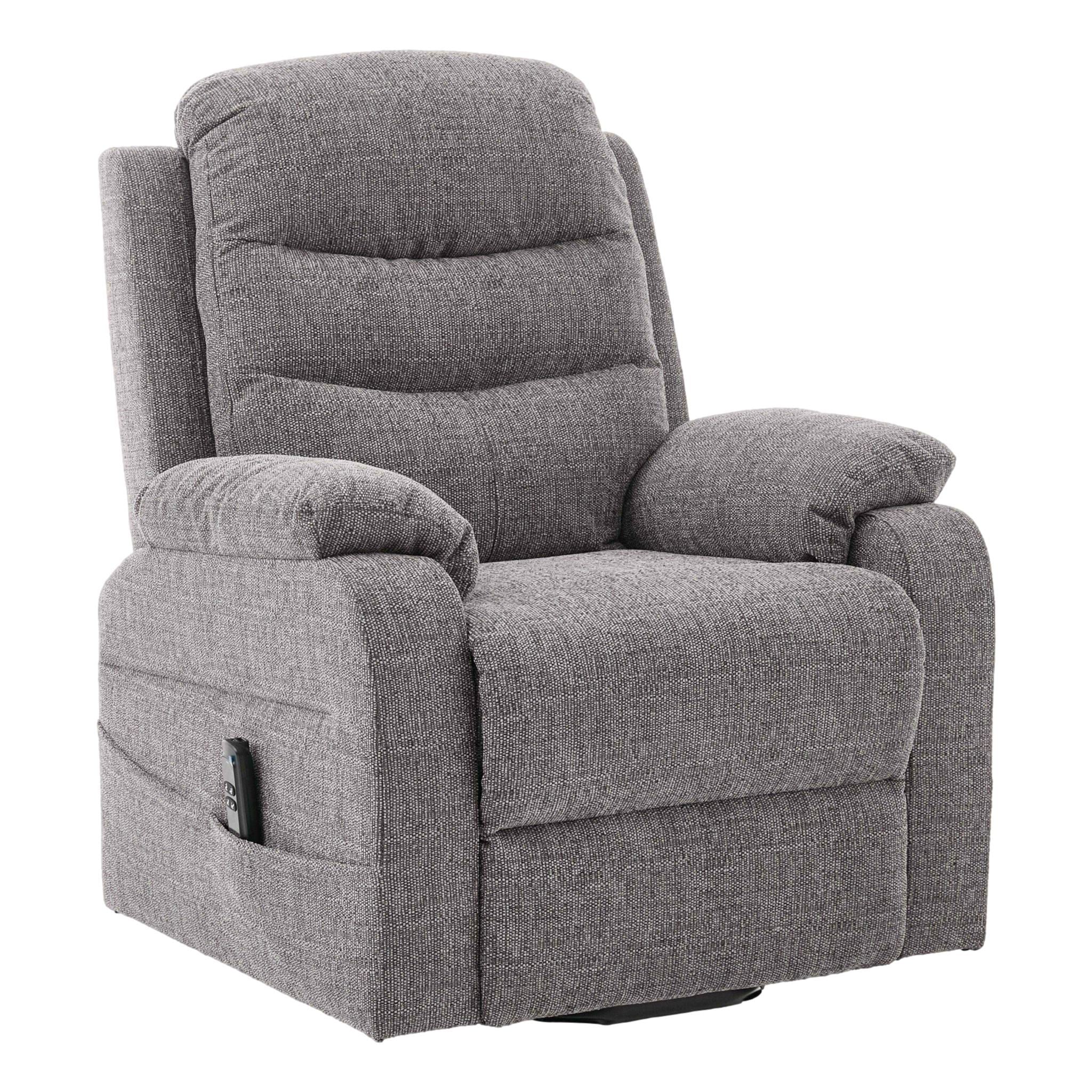 Brampton Riser Recliner Mobility Chair in Lisbon Grey Fabric