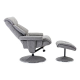 The Biarritz - Swivel Recliner Chair & Matching Footstool in Lisbon Rock Fabric - thumbnail 5