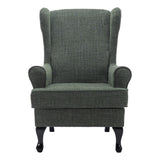 Nelson Fireside Chair in Fern Fabric - 18.5" Height - Orthopedic Chair