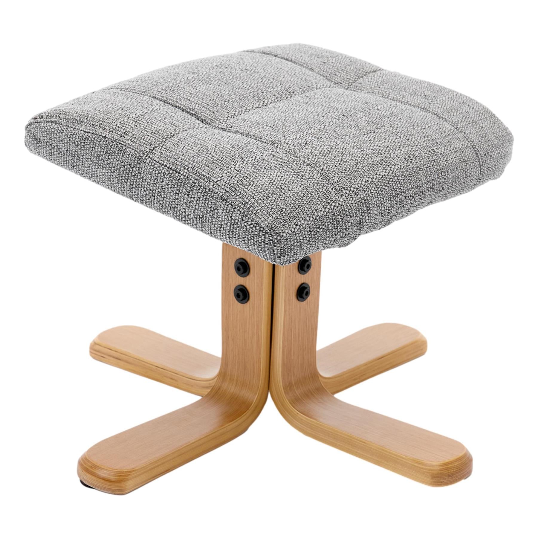 The Giza - Fabric Swivel Recliner Chair & Matching Footstool in Lisbon Rock Fabric