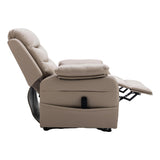 The Bamford - Single Motor Riser Recliner Chair in Pebble Plush Faux Leather