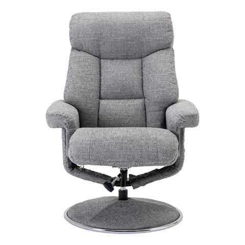 The Biarritz - Swivel Recliner Chair & Matching Footstool in Lisbon Rock Fabric - image 6