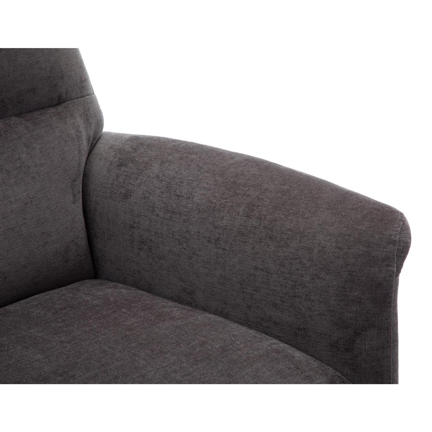 The Ontario Electric Swivel Recliner Chair, Integrated Footstool in Flint Fabric - Refurbished