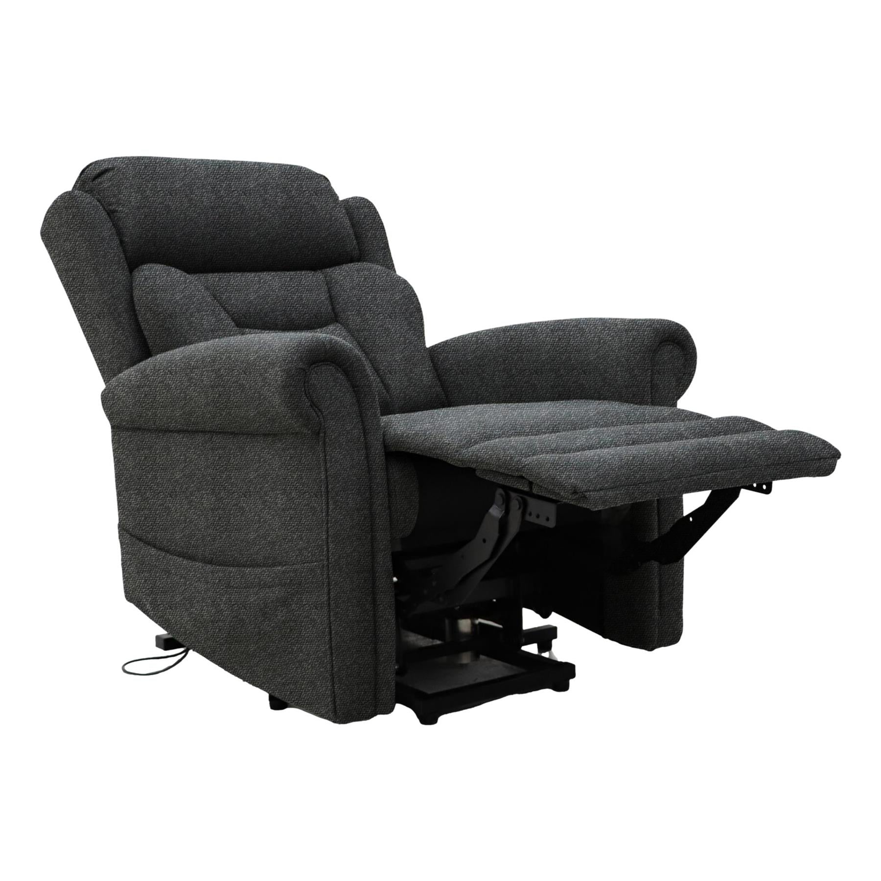 Nevis Petite – Dual Motor Riser Recliner Mobility Chair in Graphite Grey Fabric