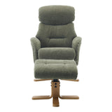 The Eden Swivel Recliner Chair & Matching Footstool  in Kellygreen Fabric - thumbnail 5